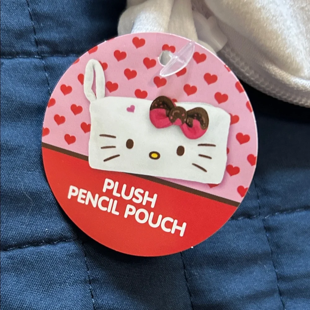 NEW Hello Kitty Plush Pencil Pouch NWT